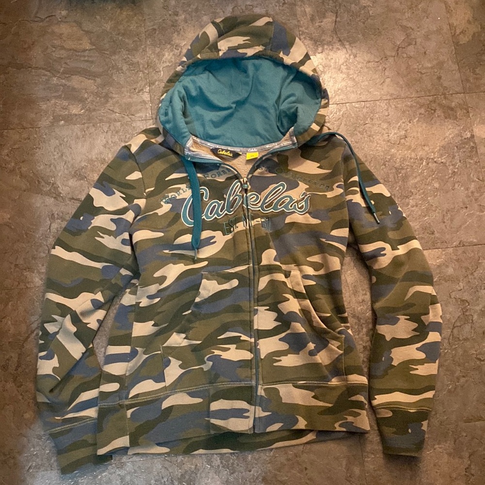 Camouflage turquoise jacket